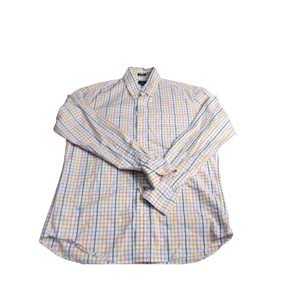 J Crew Re-Imagined Slim‎ Fit Untucked Plaid Button Down Shirt Mens Medium